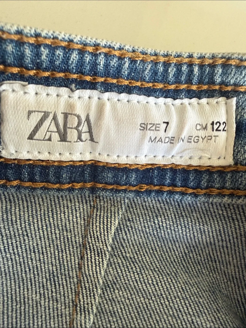 Zara girls Wide Leg marine jeans Light Blue size 7
